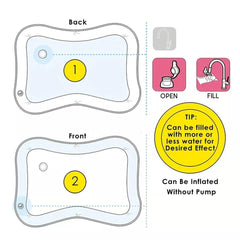 Inflatable Water Mat: Stimulating Play for Newborns, Interactive Promoting Sensory Development in a Safe and Enjoyable Water-Filled Environment GenzVybs