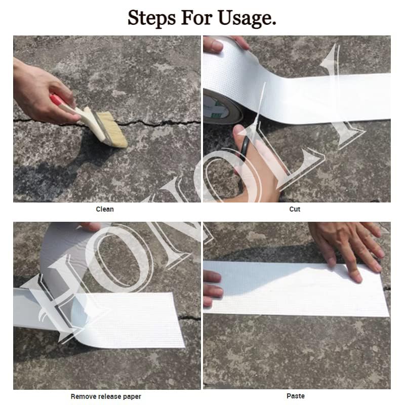 Leakage Repair Waterproof Tape for Pipe Leakage Roof Water Leakage Solution Aluminium Foil Tape Waterproof Adhesive Tape Sealing Duct Rubber Tape for Leakage 5CM*5M Pack Of 2 , Silver GenzVybs